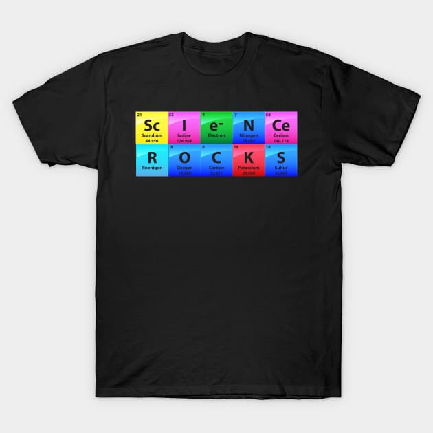 Science Rocks Periodic Table Of Elements T-Shirt by yeoys